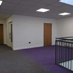 purple and grey transition carpet tiles in Hereford