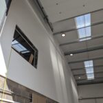 Industrial unit drylining Hereford, showing drylined partition